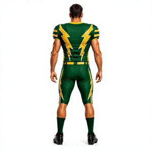 Fabrication d'uniformes de football américain respirants à manches courtes, design libre et personnalisation du nom et du numéro de l'équipe. - Product Image 2