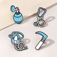 Badges émaillés personnalisés en gros, conception de dispositifs médicaux, fabrication directe d'usine, OEM ODM, stock disponible