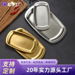 Stainless Steel Serving Tray Rectangular Flat Plate For Hotel Meals Coffee Tea Snacks - Product Image 5