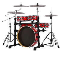 Nouvel ensemble de batterie acoustique de jazz professionnel double face silencieux et portable avec 5 fûts et 3 cymbales pour adulte - Vente en gros