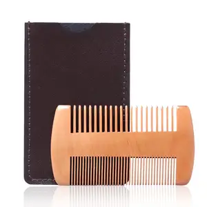men's beard styling comb wooden beard comb for Beards & Mustaches