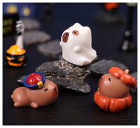 Mini été plage ornement nouvelle Collection mignon dessin animé cadeau Animal Figure Halloween 3D Capybara poupée résine Figurine mystère sac