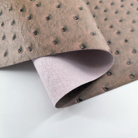 Simili cuir PVC grain autruche 1,0 mm, 54 pouces, avec support brossé, pour décoration de chaises, sacs à main et ameublement, 21 couleurs, MOQ 1 yard