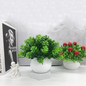 Plante artificielle en pot Fuyu Collection, 15 cm, plastique, fruit de la fortune, décoration de bureau, décoration de maison - Product Image 2