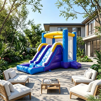 Château Gonflable Personnalisé pour Garçons et Filles, Toboggans Gonflables Extérieurs, Prix Usine, Combinaison Château Gonflable GOLDEN ART Y-145, Capacité 4 Personnes
