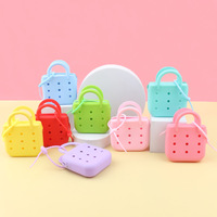Silicone DIY Enfants Sac À Main Mignon Dessin Animé Dame Style Mini Pochette Portable À Fermeture Éclair Porte-Monnaie Rouge À Lèvres Sac