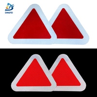 Autocollant triangulaire de signalisation rouge réfléchissant auto-adhésif pour camion
