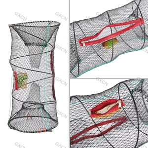 Redes de Pesca Plegables, Trampa para Cangrejos, Langostas y Camarones, Red de Malla Negra Resistente y Portátil, Plegable, Segura para Capturar Peces - Product Image 3