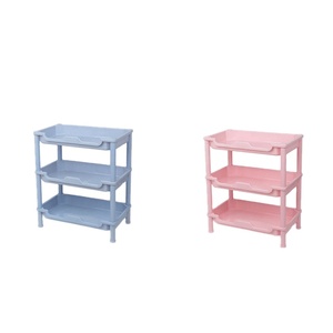 High quality low price durable bathroom plastic storage rack shelf