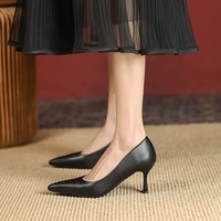 JR Wealth X1 – Nouveaux Escarpins Professionnels Noirs à Talon Aiguille pour Femme, Confortables et Anti-Fatigue, Collection Printemps/Automne 2026