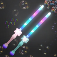 Baguette à bulles électrique musicale magique à LED clignotante automatique, étanche à 360 degrés, pour fêtes de mariage estivales en extérieur