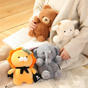 Peluche Personalizzabile a Forma di <span class=keywords><strong>Leone</strong></span>/Elefante/Orsacchiotto/Pecora, Cuscino Antistress in 100% Poliestere con Ricamo Kawaii - Product Image 6