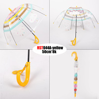 Poignée transparente arc-en-ciel parapluie dessin animé nuages créatif mignon arqué enfants parapluie commerce extérieur en gros