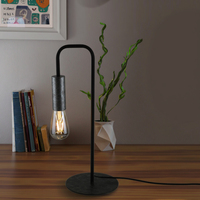 Lampe de table LED E27 style Mid-Century, interrupteur à intensité variable, corps en fer, veilleuse de chambre, utilisation sur bureau, durée de vie de 30 000 heures, garantie de 2 ans