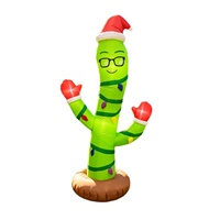 Décorations gonflables en polyester de Chine, motif cactus amusant, pour jardin, balcon et parc, accessoires de fête de Noël, directement de l'usine
