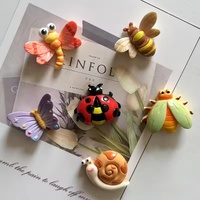 Imanes Divertidos y Dulces de la Serie de Insectos, Mariposa, Mariquita, Imanes Creativos para Refrigerador, Mini Imanes Decorativos para Nevera
