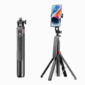 Tongkat Selfie portabel, tongkat Selfie portabel, braket Tripod ponsel, dudukan tongkat kamera untuk ponsel