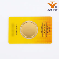 Ensemble de cartes avec fenêtre transparente en blister pour pièces de monnaie en or