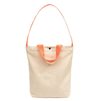 Sac fourre-tout en toile robuste et durable avec poche avant et bouton-pression pour des courses écologiques, des vacances d'été et des voyages