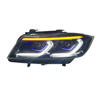 Accessoires automobiles SJC pour BMW Série 3 E90 E91 2005-2012 V2, phares avant à double couleur jaune/blanc, système d'éclairage DRL