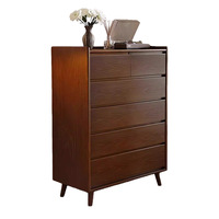 Nouvelle commode Nansen à six tiroirs en pin massif, armoire de rangement pour chambre à coucher, meuble mural pour salon, entièrement assemblée