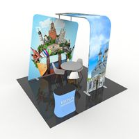 Équipement de toile de fond modulaire LED portable 10x10 10x20 8x10, boîte à lumière en tissu SEG durable pour exposition intérieure, sublimation par transfert thermique