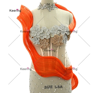 ผ้าลายเกลียว 3 มิติ สำหรับชุดแต่งงาน พร้อมด้วยเส้นด้ายแบบสายเอ็น สำหรับงาน DIY เสื้อผ้าแฟชั่น ดีไซน์ลายเกลียวทันสมัย รุ่น WFB-256 - Product Image 3