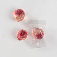 Bonbons gélifiés explosifs en vrac, emballés individuellement et transparentement, fourrés aux fruits
