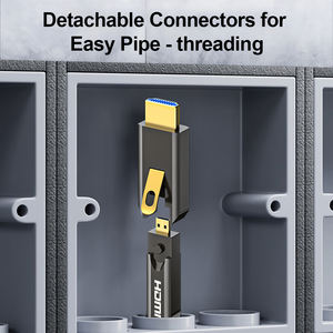 Câble Fibre Optique HDMI A144 HD en Gros avec <span class=keywords><strong>Gaine</strong></span> PVC et Conduit D-D Lock pour Audio Vidéo 8K, Home Cinéma, <span class=keywords><strong>TV</strong></span>, Caméra, Moniteur, Ordinateur - Product Image 3