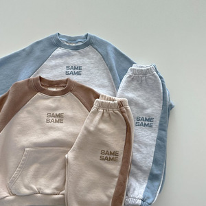 2023 trajes de invierno de lana para niños, Sudadera con capucha de algodón sólido + Pantalones, traje infantil para niños pequeños, <span class=keywords><strong>ropa</strong></span> de abrigo informal para niños y <span class=keywords><strong>niñas</strong></span> - Product Image 3