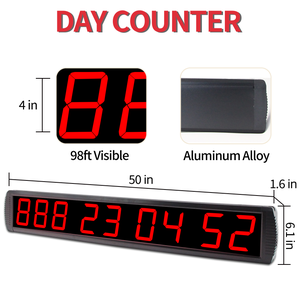 Ganxin lớn 4-inch <span class=keywords><strong>LED</strong></span> kỹ thuật số 999 ngày đếm ngược countup đồng hồ với ngày giờ phút giây hiển thị cho văn phòng nhà tường trang trí nội thất - Product Image 2