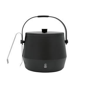 Leopold <b>Ice</b> <b>Bucket</b> <b>With</b> <b>Lid</b> And Tongs Black 3L Capacity Beverage Cooler For Parties And Events - Product Image 1