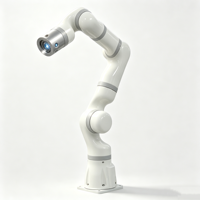 Bras robotique collaboratif, charge utile 5 kg, 7 degrés de liberté, ultra-léger, rayon d'action 653 mm, IP54, enseignement par drag-drop, servomoteur, PLC