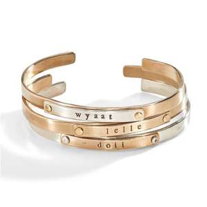 Logotipo personalizado de joyas de acero inoxidable personalizado grabado Mantra inspirador mensaje brazalete pulsera brazalete - Product Image 1