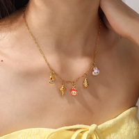 Bijoux Breloques Pendentifs Émaillés Labubu Dessin Animé Tendance Vente Chaude pour Colliers et Bracelets DIY