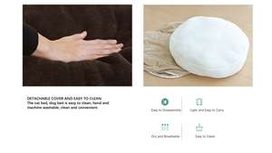 Cama cálida y suave para gatos y cueva para cachorros y gatitos Con parte inferior antideslizante, saco de dormir desmontable con estampado de Peekaboo para perros pequeños - Product Image 3