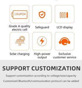 סוללת מצב מוצק עמוקת מחזור 12.8V 400Ah של Gemera |   סוללת ליתיום-ברזל-פוספט (LiFePO4) בעלת קיבולת גבוהה של 5 קוט\\\"ש, 6000 מחזורים, (20- עד 65 מעלות) לקרוואן סולארי - Product Image 3