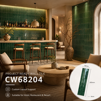 Carrelage mural en céramique émaillée brillante, peint à la main, couleur personnalisée, pour salle de bain, hôtel, bar, décoration de fond, usage commercial