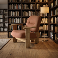 Sabi Wabi Design Japan Wohnzimmer Balkon Chaiselongue Holz-Sessel Minimalistischer Moderner Einzelsitz Wohnmöbel Sessel