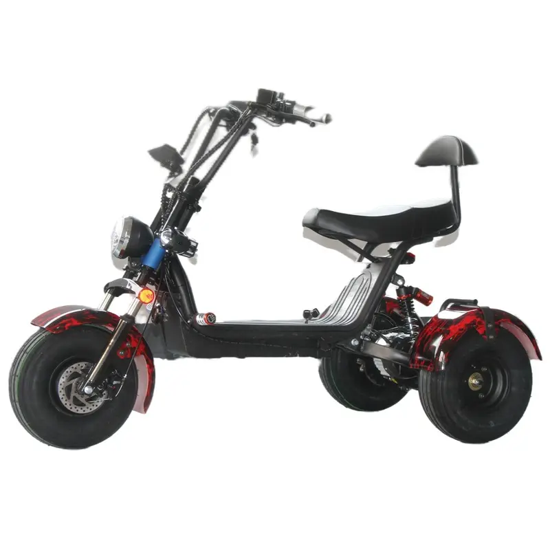 Eje de transmisión de tres ruedas vehículo eléctrico batería de litio 1000W scooter City 48V scooter de movilidad