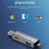 Base de Conexión USB C 3.0, Lector de Tarjetas Micro SD y TF, Adaptador Robusto de Alta Velocidad para PC, Portátil, Adaptador de Tarjeta de Memoria Inteligente SD