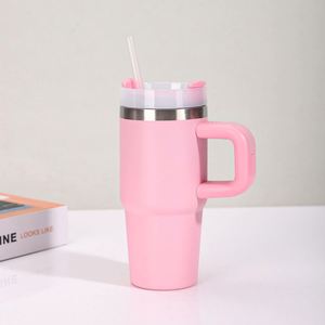 Stainless Steel <b>Kids</b> 14oz Vacuum Drinking Tumbler with Straw Lid Handle Portable Travel Cup - Product Image 5