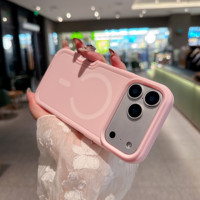 Étui magnétique IVYMAX pour téléphone portable, coque de protection mate de qualité PC pour iPhone 13 14 15 16 17 18 Pro Max