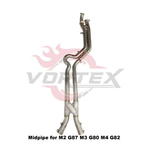 Vortex Premium T304 Acier Inoxydable 2,5 Pouces Poli Miroir Z X-Pipe Midpipe pour M3 G80 M4 G82 G83 S58 Tuning Garantie 2 Ans - Product Image 5
