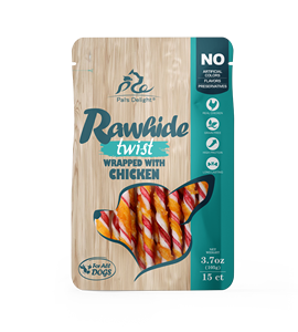 Friandises pour chiens Pal's Delight riches en protéines, bâtonnets de viande crue de 5 pouces, torsades de poulet enveloppées de viande, friandises premium à base de viande crue pour nettoyer les dents - Product Image 1