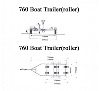 Remorque pour bateau galvanisée à chaud de 8,2 mètres, vente en gros, fabrication sur mesure depuis une usine chinoise
