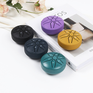 Mini tambour éthéré de 3 pouces Mini tambour de poche à 6 notes Instrument d'illumination Cadeau d'étudiant pour enfants - Product Image 3