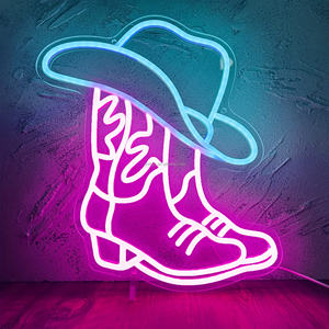 Dimmable LED Cowboy Chaussures Enseignes au néon pour garçons Décoration murale pour chambre Mall Home Application Neon Bar Sign Lights - Product Image 1