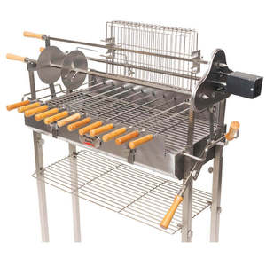 Asador de Carbón Multifuncional de Lujo Cyprus, Asador Giratorio de Acero Inoxidable - Product Image 2