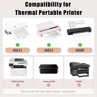 Papier Thermique A4 pour Imprimante M08f, 200 Feuilles, 210x297 mm, avec Taille Maximale de Papier de 216 mm et Garantie 1 An